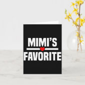 Mimi's Favorite Granhild Funny Grandson Granddaugh Kaart (Gele Bloem)