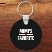 Mimi's Favorite Granhild Funny Grandson Granddaugh Sleutelhanger (Voorkant)