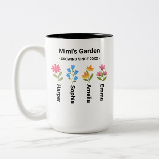 Mimis Garden Mok met de Bloemen van de Maand van d (Links)