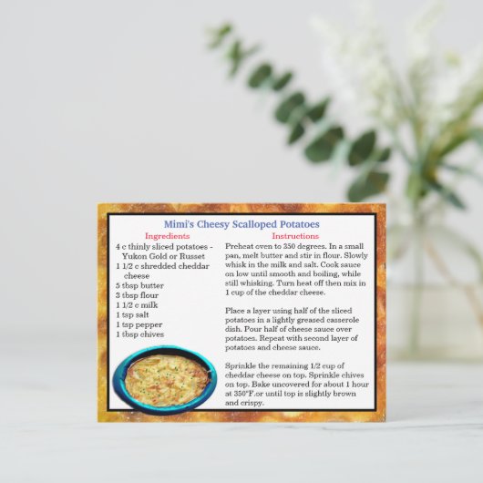 Mimi's gescand aardappelen met een speciale kaart (Staand voorkant)