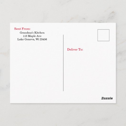 Mimi's gescand aardappelen met een speciale kaart (Achterkant)