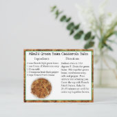 Mimi's Green Bean Casserole Bake Recipe Card Briefkaart (Staand voorkant)