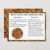 Mimi's Green Bean Casserole Bake Recipe Card Briefkaart (Voorkant / Achterkant)