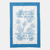 Mimi's keuken Blauw Grootmoeder cadeau Theedoek (Verticaal)