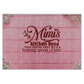 Mimis Keuken Goed eten dagelijks geserveerd met li Snijplank (Voorkant)