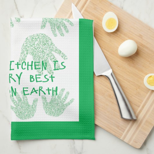 Mimi's keuken Groene Grootmoeder cadeau Theedoek (Quarter Fold)