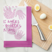 Mimi's keuken Orchidee Paars Grandmoeder gift Theedoek (Quarter Fold)