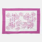 Mimi's keuken Orchidee Paars Grandmoeder gift Theedoek (Horizontaal)