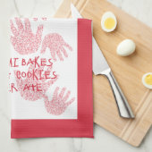 Mimi's keuken Rood Grootmoeder cadeau Theedoek (Quarter Fold)