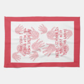 Mimi's keuken Rood Grootmoeder cadeau Theedoek (Horizontaal)