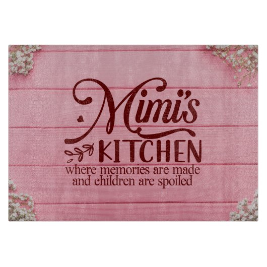Mimis keuken waar herinneringen worden gemaakt snijplank (Voorkant)