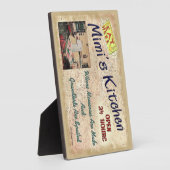 Mimi's Keuken waar kleinkinderen gespuugd plaque z Fotoplaat (Zijkant)