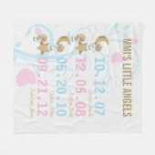 Mimi's Little Angels - Personaliseren Fleece Deken (Voorkant (Horizontaal))
