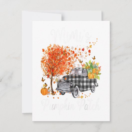 Mimis Pumpkin Patch Truck Art, Mimi Happy Kaart (Voorkant)