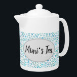Mimi's Tea Zee Glass Coastal Pattern Teapot Theepot<br><div class="desc">Geniet van de theezeegras van onze Mimi.</div>