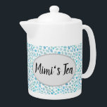 Mimi's Tea Zee Glass Coastal Pattern Teapot Theepot<br><div class="desc">Geniet van de theezeegras van onze Mimi.</div>