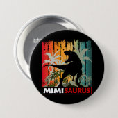 MIMISAURUS DINOSAURFANAAT RONDE BUTTON 7,6 CM (Voorkant /achterkant)