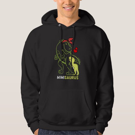 Mimisaurus Mimi Tyrannosaurus Dinosaur Baby Moeder Hoodie (Voorkant)