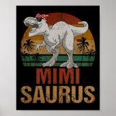 Mimisaurus T Rex Dinosaur Mimi Saurus Moederdag Poster (Voorkant)