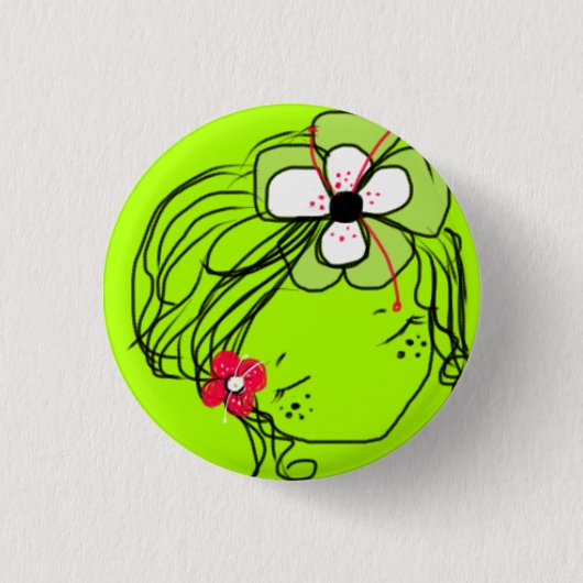 Mimiyoya girl: Rae Ronde Button 3,2 Cm (Voorkant)