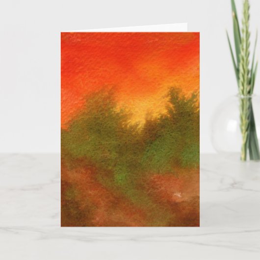 "Mimminalist Sunset" Wenskaart Landwegen Kaart (Voorkant)