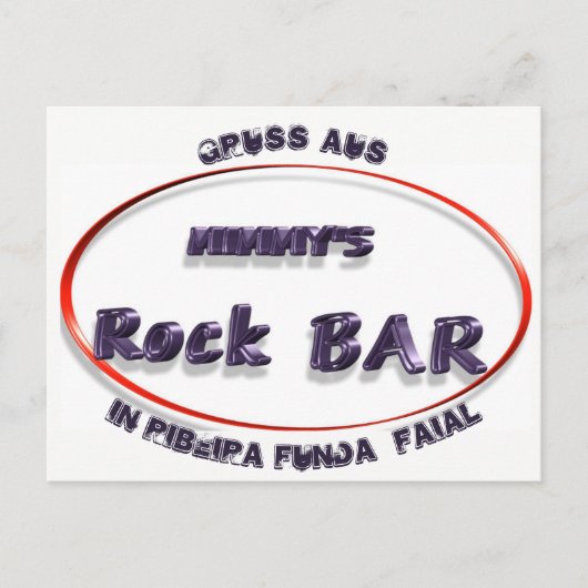 Mimmy's Rock Bar Briefkaart (Voorkant)