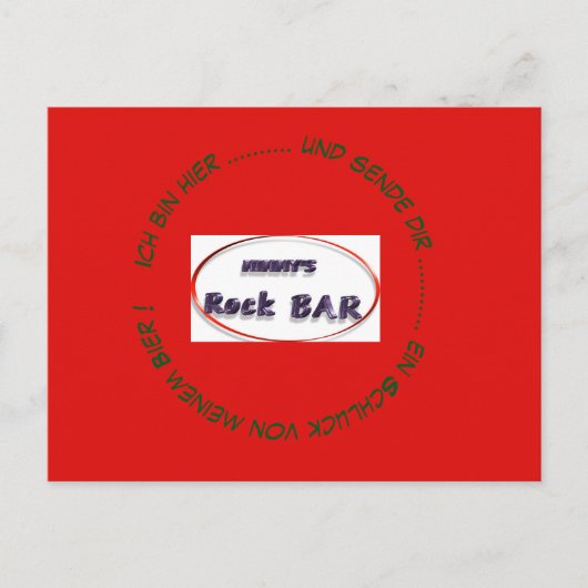Mimmy's Rock Bar Briefkaart (Voorkant)