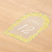 Mimosa Acrylic Table Number Acryl Uitnodigingen (Laagn)