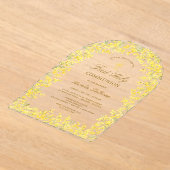 Mimosa Arch Eerste Communie Acryl Uitnodigingen (Laagn)