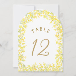 Mimosa Arch Table Number Kaart