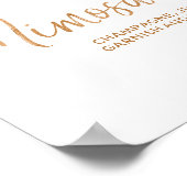 Mimosa Bar, 8x10 stijlvol Roos Gold Wedding Sign Poster (Hoek)