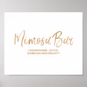 Mimosa Bar, 8x10 stijlvol Roos Gold Wedding Sign Poster (Voorkant)