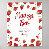 Mimosa Bar Aardbeien Baby shower teken Poster (Voorkant)