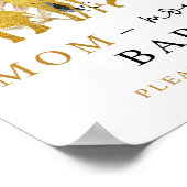 Mimosa Bar Baby shower Sign Gold Safari Animals Poster (Hoek)