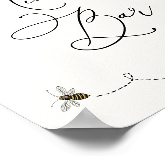 Mimosa Bar Bee Eucalyptus Sign Poster (Hoek)