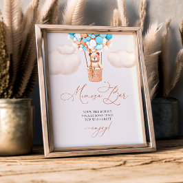 Mimosa Bar Beer Baby shower met ballonnen Foto Afdruk