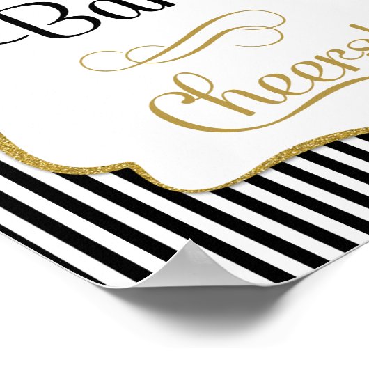 Mimosa Bar Black Gold Stripe Poster (Hoek)