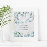 Mimosa Bar Blue Waterverf Flowers Poster<br><div class="desc">Gebruik dit florale Mimosa Bar om uw tafel te versieren en gasten te helpen hun drink voor te bereiden. Dit bord is ontworpen met behulp van mijn elegante waterverf blauwe orchideeën over een scherpe witte achtergrond. Het is perfect voor brunch en gebak, vrijgezellenfeesten, baby showers, lente- en zomerbruiloften of wat...</div>