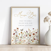 Mimosa Bar Boho Wildflower Tuin Bloemen Teken Poster