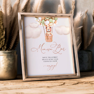 Mimosa Bar Bord Baby Shower met Ballonnen Foto Afdruk