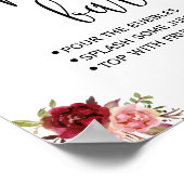 Mimosa bar bord brudal bruiloft douchemarsala poster (Hoek)