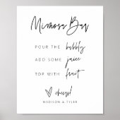 Mimosa Bar Bord Bruiloft Feest G400 Poster (Voorkant)