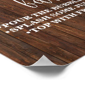 Mimosa Bar Bord Bruiloft Western Huwelijk Poster (Hoek)