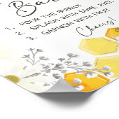 Mimosa Bar Bord Geel Honing Bij Shower Bord Poster (Hoek)