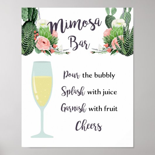 Mimosa Bar Bord Poster (Voorkant)