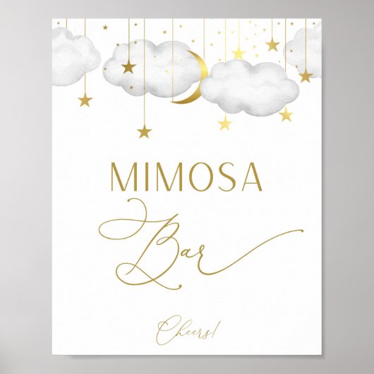 Mimosa Bar Bord, Poster Baby Shower Spel (Voorkant)