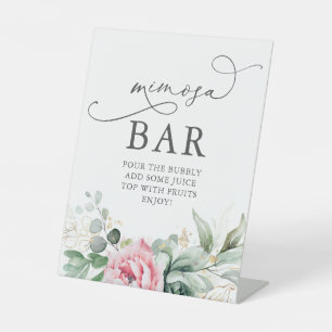 Mimosa Bar Bord Voor Bruidsuitje Brunch Reclamebord Met Voetstuk