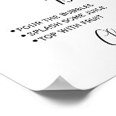 Mimosa Bar Bord Welkom Bruiloftsshower Citroenen Poster (Hoek)