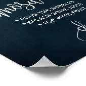 Mimosa Bar Bord Wijn Marine Huwelijk Feest Poster (Hoek)