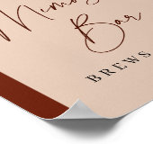 Mimosa Bar Brouwsels en Bruisende Bruiloftfeest Poster (Hoek)